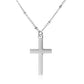 ALLY-MAGIC Tiny Cross Pendant Necklace, Silver & Gold Simple Cross Necklaces Beaded Necklaces for Birthday Memorial Christmas Thanksgiving Day Fashion Jewelry Y4-SZJXL(Silver)