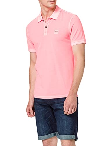 BOSS Men's Prime Polo Shirt, Open Red646, Small