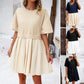 Women's spring and summer temperament elegant short-sleeved patchwork dress