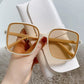 Rice nail square sunglasses Women's shades gradient trend UV protection