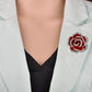 GFM® Rose Brooch - Birthday Valentine's Day Mothers day Christmas -A-Red-(Brch-ROSE-A-VLLSN)