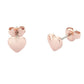 Ted Baker Harly Tiny Heart Stud Earrings For Women (Rose Gold)