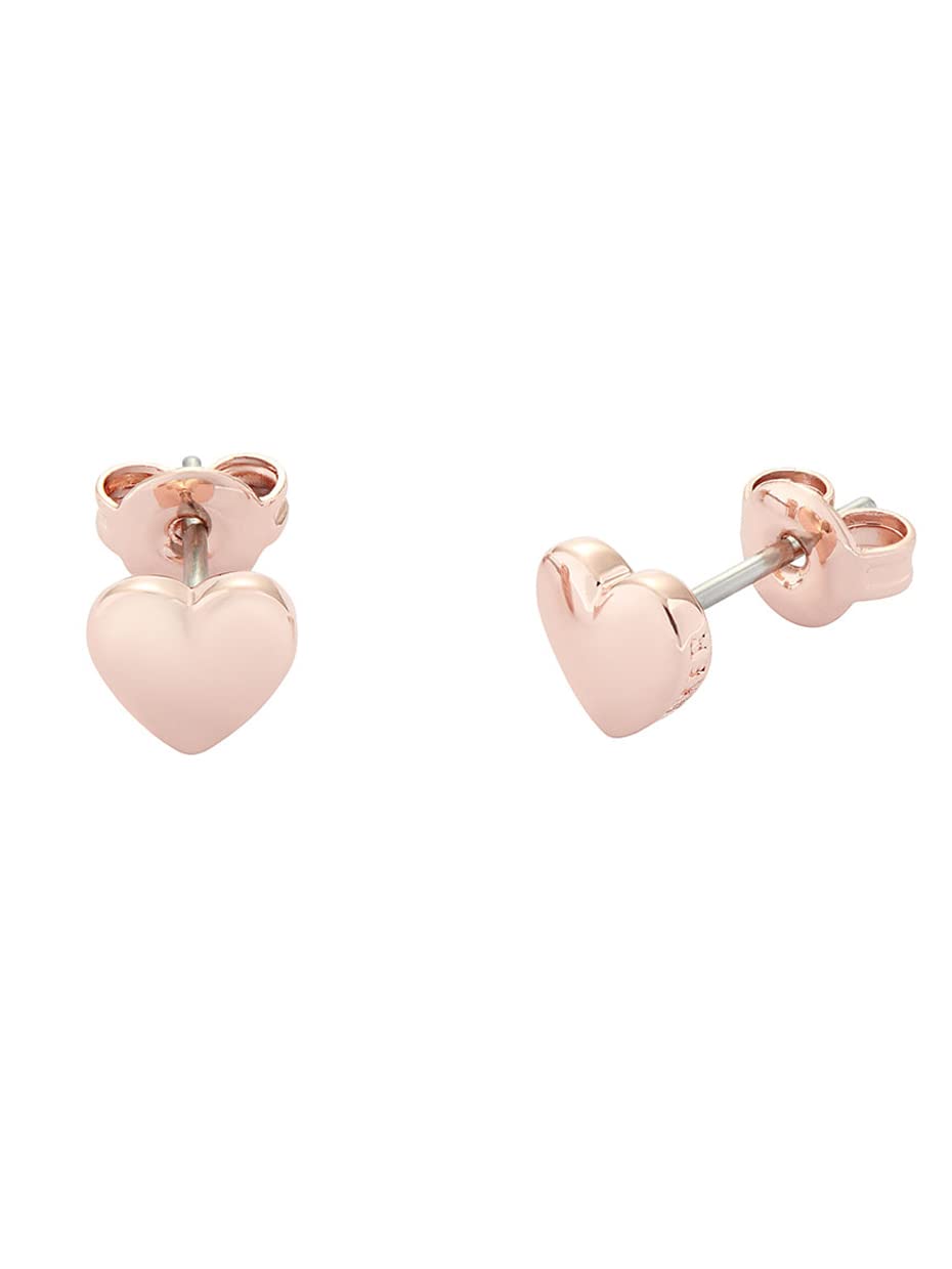 Ted Baker Harly Tiny Heart Stud Earrings For Women (Rose Gold)