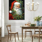 GLOKAKA Santa Claus Wall Art Christmas Santa Claus Portrait Painting Picture Poster Wall Decor Print Canvas Christmas Decorations New Year Artwork for Living Room Decoration