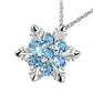 Snowflake Pendant Necklace Plated Silver Crystal Rhinestones Pendant Necklace for Women Girl