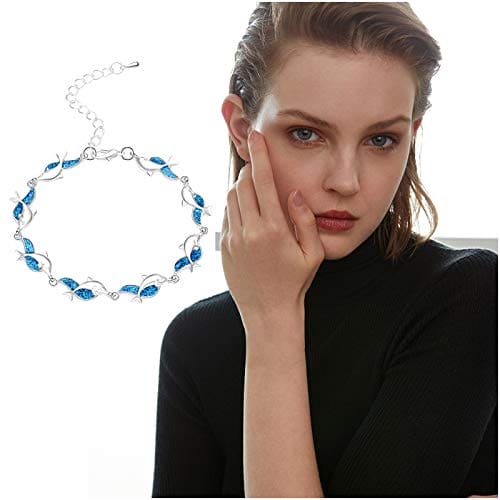 Janly Clearance Sale Women Bracelets, Fashion Luxurious Aobao Animal Dolphin Bracelet for Female Feet Jewelry Gift, Jewelry Sets, Valentine's Day Ideal Gifts (Blue)