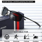 kimorn Polarized Sunglasses For Men Retor Rectangle Frame Classic Sun Glasses K0535 (Black)