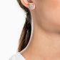 Swarovski Angelic stud earrings, Round cut, White, Rhodium plated