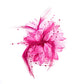 Flower Feather Fascinator Beaded Beak Hair Clip Brooch Bobble Ladies Day Ascot Races (Hot Pink) 7cm