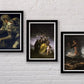 Set of 3 Vintage Francisco Goya Black Painting Art Prints - 3x A4 Poster - Triptych rolled in tubes BensArt Triptych set 3 Three Stretched Mounted Multi Panel Wall Art Classic Picture Arts Abstract A