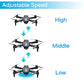 JOJODAN Mini Drone with Camera for Kids - Foldable RC Quarcopter with 3 Rechargeable Batteries Headless Mode One Key Flying 3D Flips Gift for Kids, Black