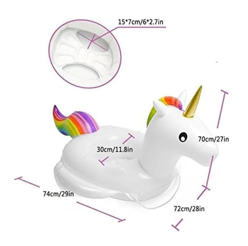 Inflatable Unicorn Baby Swim Ring Toddler Pool Float Tube Water Toys Inflatable Kids Swim Ring with Seat