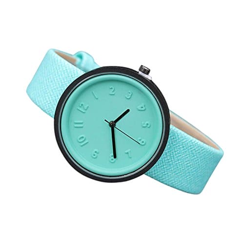 Colorful Fashion Wrist Watch, Unisex Simple Digital Watch Comfortable Canvas Belt Wrist Watch Bracelet, Mint Green, One Size, Digital