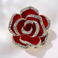 GFM® Rose Brooch - Birthday Valentine's Day Mothers day Christmas -A-Red-(Brch-ROSE-A-VLLSN)