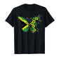 Jamaican Flag Butterfly Shirt Women Girls Jamaica Patriotic T-Shirt