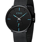 CIVO Mens Watch Black Mesh Stainless Steel Waterproof Fashion Business Dress Analog Quartz Wrist Watches for Men