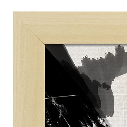 Nacnic Set of 6 Franz Kline Artistic Illustrations. Collection of Decorative Paintings by the Famous Artist. Abstract Surrealism. Prints for Interior Design and Decoration. A3 Wooden Frames.