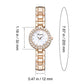 Clastyle Rose Gold Watch and Bracelet Set for Women - Elegant Diamond Ladies Watches with Bangle - Womens Watch and Jewellery Set with Mother of Pearl