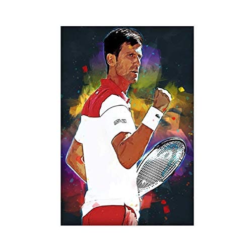 Novak Djokovic Tennis Poster Pop Art Canvas Wall Art Decor Paintings for Living Room Home Decoration 12×18inch(30×45cm) Unframe-style1