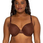 Smart & Sexy Everyday Invisitble Full Coverage T-Shirt, Underwire Bras for Women, Chocolate