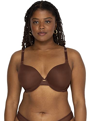 Smart & Sexy Everyday Invisitble Full Coverage T-Shirt, Underwire Bras for Women, Chocolate