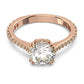 Swarovski Constella Cocktail Ring, White Princess Cut and Pavé Crystals in a Rose Gold Tone Plated Setting, from the Constella Collection, Size 55