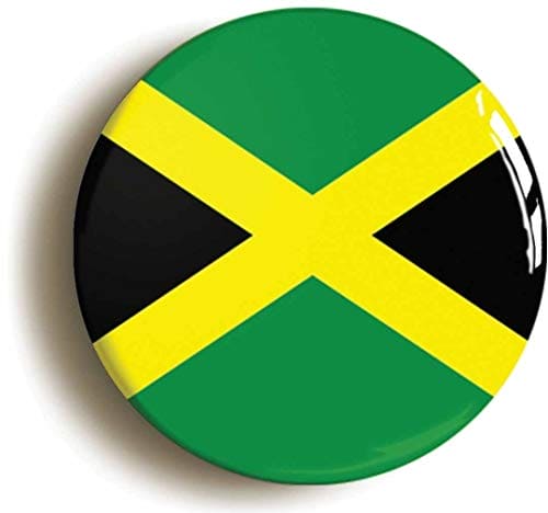 Ozorath JAMAICA FLAG BADGE BUTTON PIN (Size is 1inch/25mm diametr) REGGAE RASTAFARIAN JAMAICAN