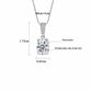 Jewel Panda Women's Sterling Silver Minimalist Moissanite Zirconia Necklace(Silver)