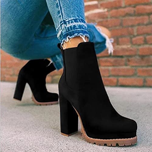 Boots for Womens Sandals Black Mules Shoes Men Shoes Cute Mid Heels Cycling Shoes for Fall Winter Size 6, 0.99