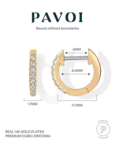 PAVOI Womens 14K Yellow Gold-Plated-Base Cubic Zirconia Cuff Earring