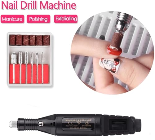 Electric Nail Files, Gofemial Professional Nail Drill for Acrylic Nails Gel, Electric Nail Drill Adjustable Speed File for Nails, Electric Manicure Pedicure Kit Gifts for Beginner Girl Women Mum