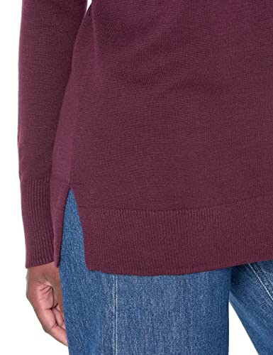 Amazon Essentials Women's Lightweight Long-Sleeved Scoop Neck Tunic Jumper (Available in Plus Size), Burgundy, XS