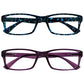 The Reading Glasses Company Blue Tortoiseshell & Purple Readers Value 2 Pack Mens Womens UVR2092BL_P +2.50