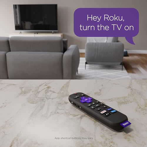 Roku Voice Remote Pro | Rechargeable TV Remote Control with Hands-free Voice Controls, Headphone Mode & Lost Remote Finder - Replacement Remote Compatible with Roku TV, Roku Players, & Roku Audio