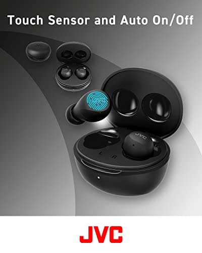 JVC HA-Z66T-B Gumy Mini True Wireless Earbuds, 23 Hours Playback, Bluetooth 5.1, Compact and Lightweight, Water Resistance (IPX4), Black