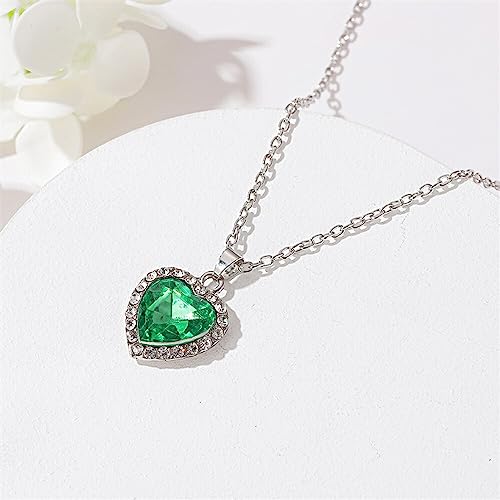 Titanic Heart Of Ocean Blue Heart Love Forever Pendant Necklace For Women Men Jewelry Gift