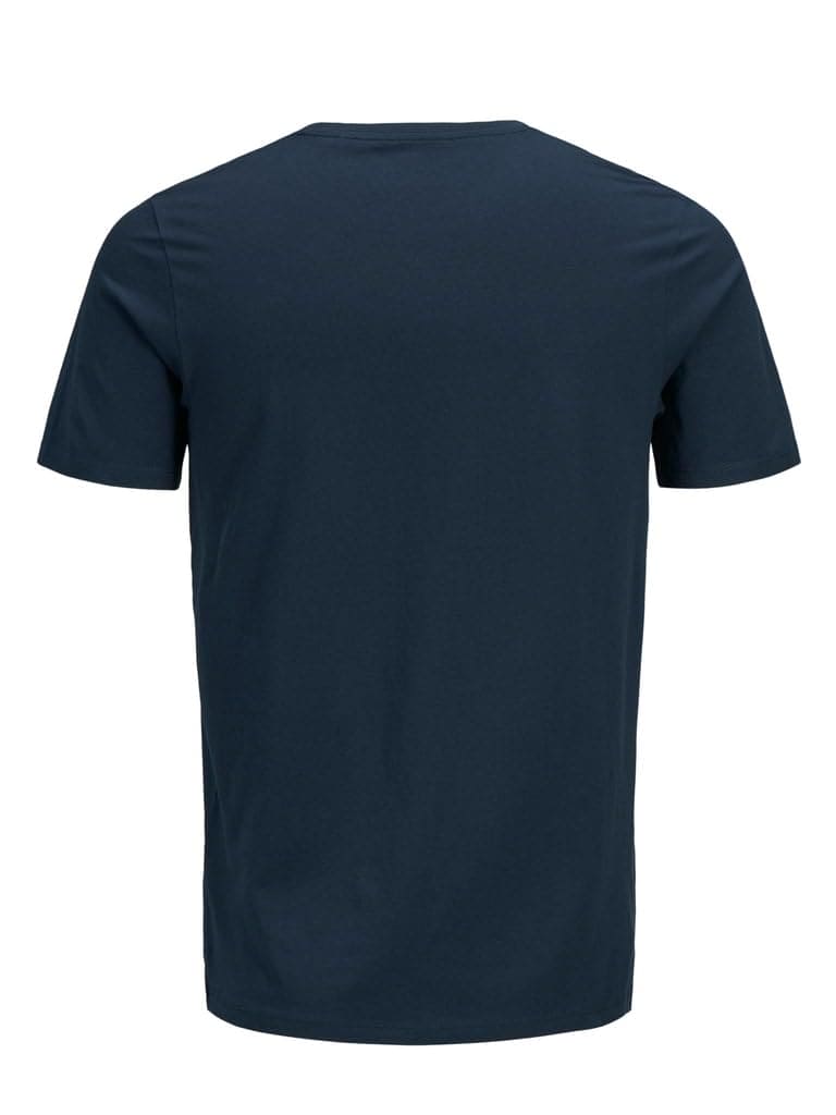 JACK & JONES Men's T-Shirt, King Size Short Sleeve Crew Neck Cotton Tee - Big & Tall Premium Quality Designer Top for Men - Comfort Fit (L-6XL) Navy