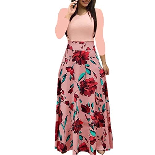 Spring Deals Evening Dresses Short Women Gypsy Skirt Plus Size Sale Clearance Ladies Maxi Dresses Size 16 Uk Neck Short Sleeve Women'S Dress Pink Summer Dresses For Women Uk Wigs For Women Human Hair