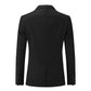 YOUTHUP Men's 2 Piece Slim Fit Suits 1 Button Business Wedding Suit Formal Blazer and Trousers, Black, XL