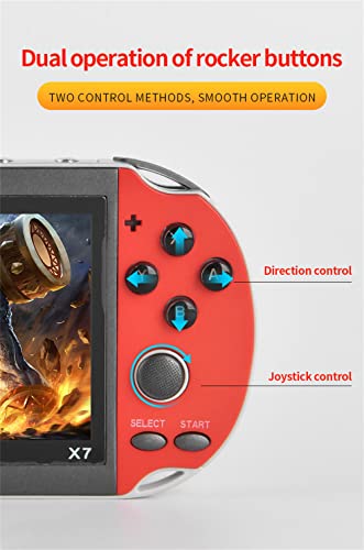 Temoo X7 Retro Handheld Game Console, Built In 10000 Games And 10 Emulators, 4.1inch HD Screen Rechargeable Handheld Console, Portable Mini Handheld Game Console, Support Video Output Music Ebook