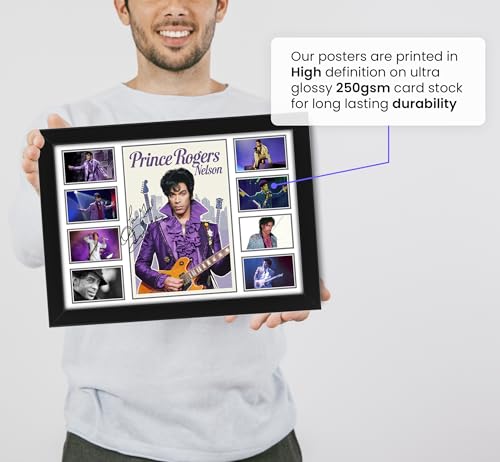 Prince Rogers Nelson Signed Poster Print- Limited Edition Autograph Fan Gift – Collectible Memorabilia Merchandise (Unframed A4 (30x21cm))