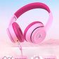 DOQAUS Headphones for Kids, Children Headphones for Boys Girls with 74/85/94dB Volume Limited, Stereo Sound, Share Function, Wired Kids Headphones with Microphone for School/Travel/Phone/PC/MP3, Pink