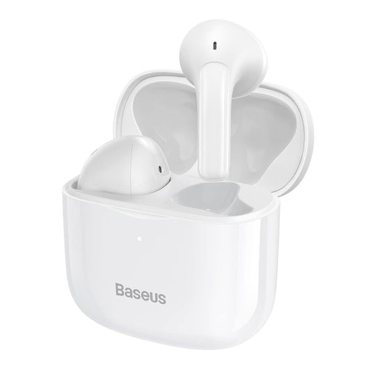 BASEUS Earphone Bluetooth Bowie E3, BT 5.2, TWS Fast response, Low Latency, IP64, app finder, White (NGTW080002)