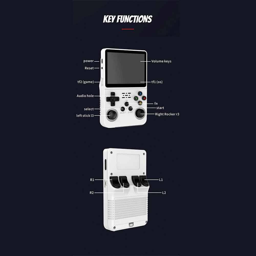 R36S Retro Handheld Video Game Console,3.5Inch IPS Screen Video Player 64g TF Card 10,000+ Games Retro Handheld Game Console, With Open Source Linux System,Purple