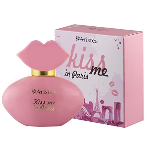 Aristea Kiss Me in Paris Girls Perfume - with Bergamot,Orange,Jasmine and Vanilla Notes - Sweet, Fresh and Long Lasting Scent - Handbag Perfume for Women and Teenage Girls, 25ml