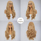 Salomezklm Honey Blonde Wigs, Long Wavy Blonde Lace Front Wigs for Women, Ombre Blonde Body Wave 13x4 HD Lace Front Wig Heat Resistent Synthetic Wig for Daily Use 24inch