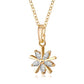 YAZILIND Fashion Cubic Zirconia Flower Shape Pendant Gold Plated Necklace for Women