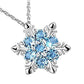 Snowflake Pendant Necklace Plated Silver Crystal Rhinestones Pendant Necklace for Women Girl