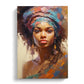 African Woman Impressionism Canvas Print for Living Room Bedroom Home Office Décor, Wall Art Picture Ready to Hang, 30x20 Inch (76x50 cm)