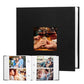 Photo Album 4x6 240 Photos with Writing Space, 4x6 Photo Album Leather Cover with Front Window, 4x6 Picture Album, 240 Photos 4x6 Photo Album Book for Wedding Kids Travel Family Baby Pictures (Black)